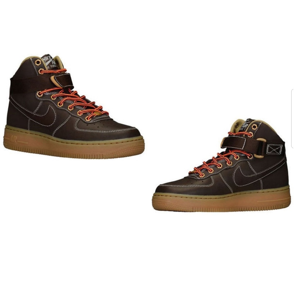 Nike Air Force 1 High - Brown / Orange Sz 5